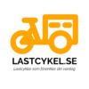 En elegant svart rektangel med en central orange rand, som liknar en modern lastcykeldesign.