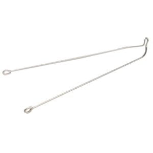 Högkvalitativa cykelekrar i silver med två krokar för att ansluta cykelnav och fälg, designad för konstruktion och reparation av lastcykelhjul; tunn, rak, hållbar och pålitlig.